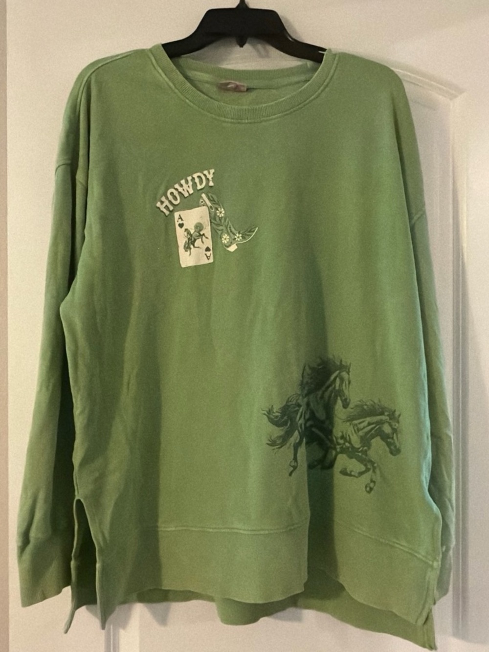 Jadelynn Brooke Green western oversized sweatshirt